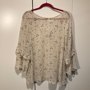 Torrid Sheer Top with Flutter Sleeves